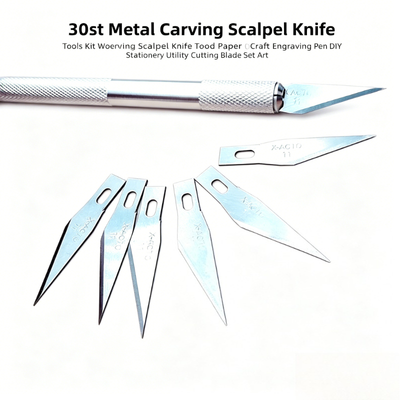 Craft Knife Set - 30 세트 조각 칼날 키트 금속
