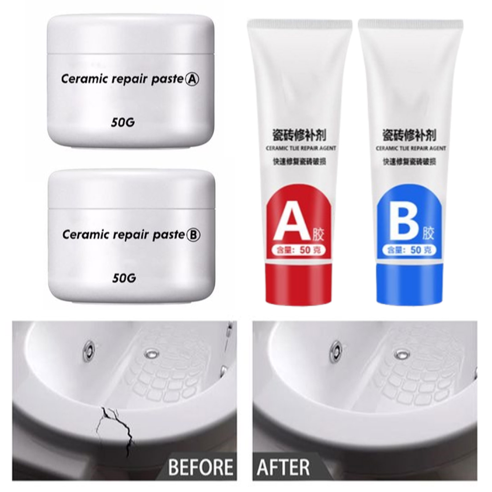 Contact Cement Glue - 30/100g 타일 수리제 AB 접착제 세라믹