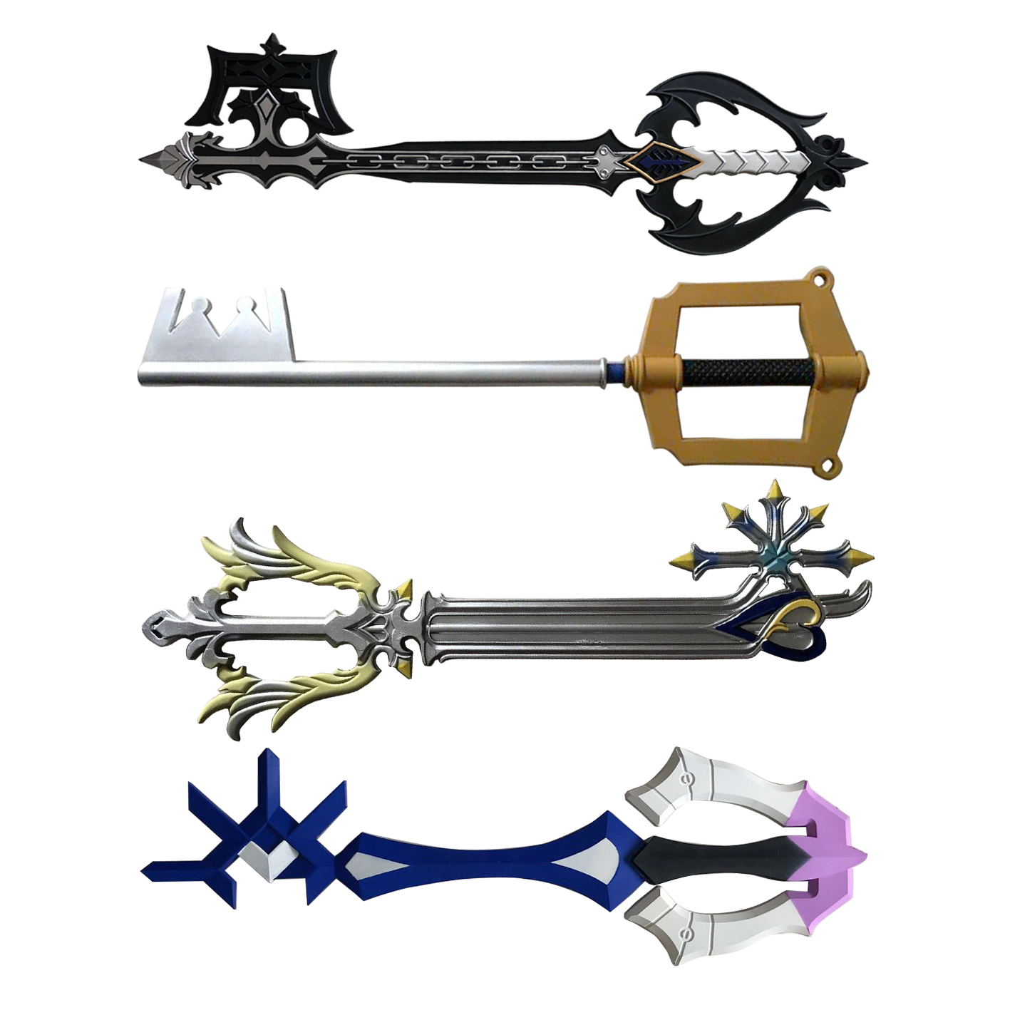 Keyblade Cosplay Prop - 1:1 코스프레 킹덤 하츠 골드 키:
