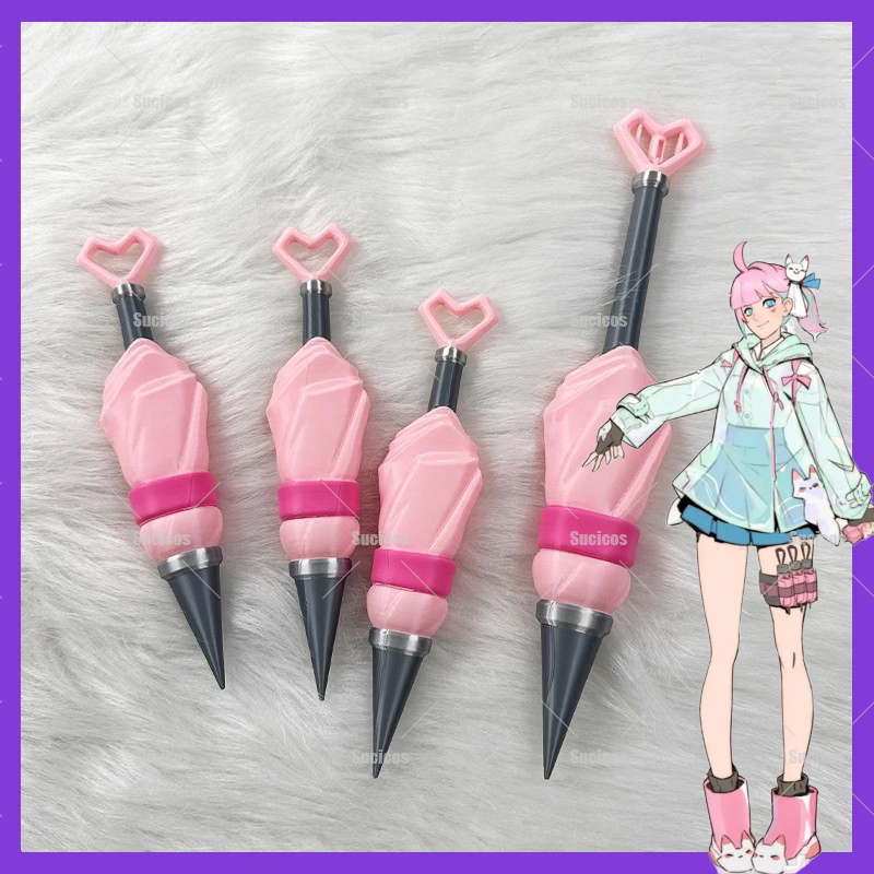 Cosplay Prop Foam - 2025 게임 키리코 쿠나이 코스프레 핑크