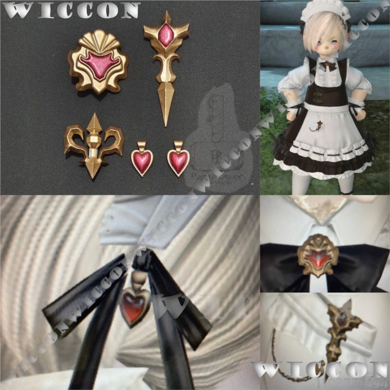Cosplay Prop 3D Print - 클래식 메이드 유니폼 액세서리 세트 게임