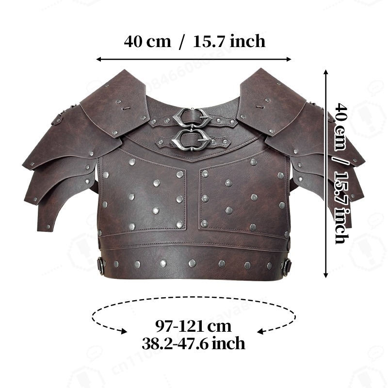 중세 스타일 스터드 장식 어깨 가슴 갑옷 바이킹 하네스 - Prop For Cosplay 리뷰 및 가격