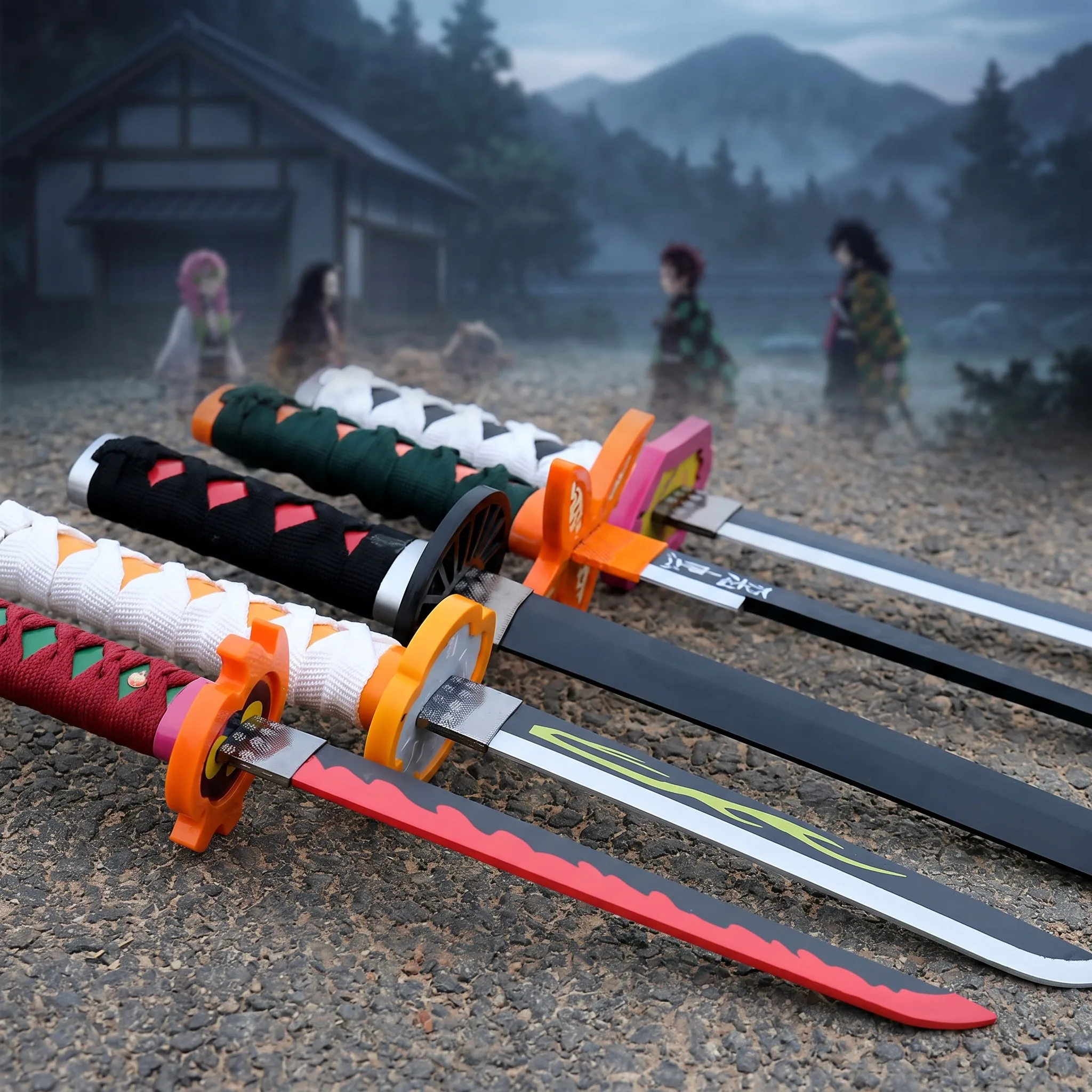 72 104cm 데몬 슬레이어 카타나 탄지로 기유 미츠 - Cosplay Prop Katana 리뷰 및 가격