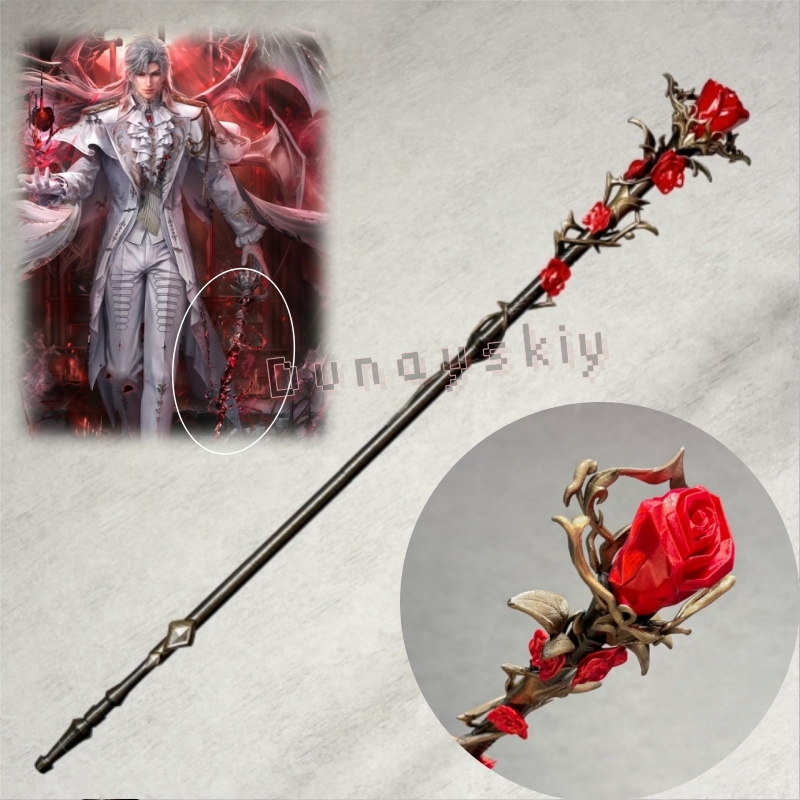 실루스 스태프 실버 윙 데몬 레드 로즈 완드 러브 앤  - Cosplay Prop 3D Print 리뷰 및 가격