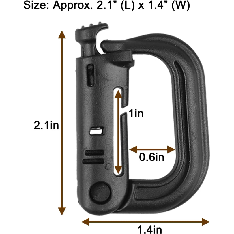 5Pcs 플라스틱 D-링 전술 카라비너 그림록 잠금 하 - D Ring Strap 리뷰 및 가격