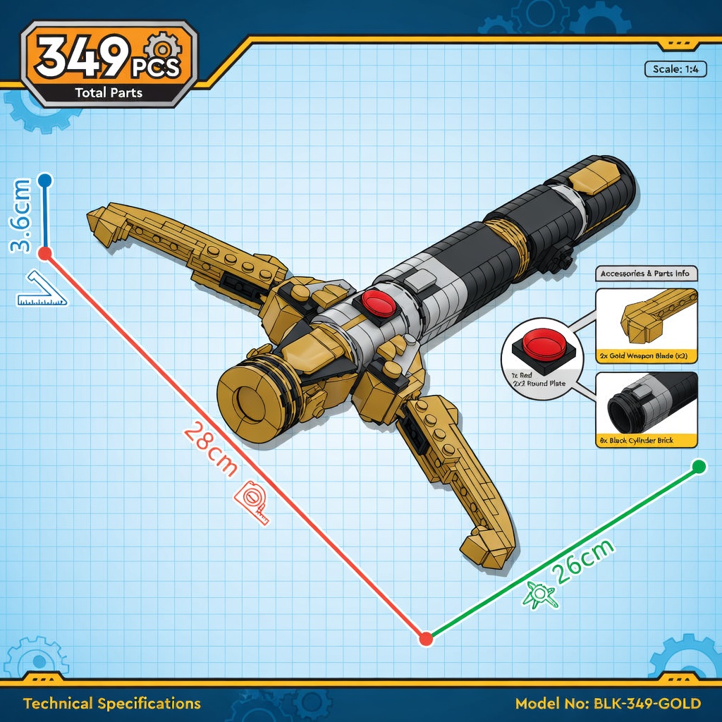 SF 에너지 소드 힐트 MOC 빌딩 블록 우주 기사 크 - Cosplay Prop Building 리뷰 및 가격