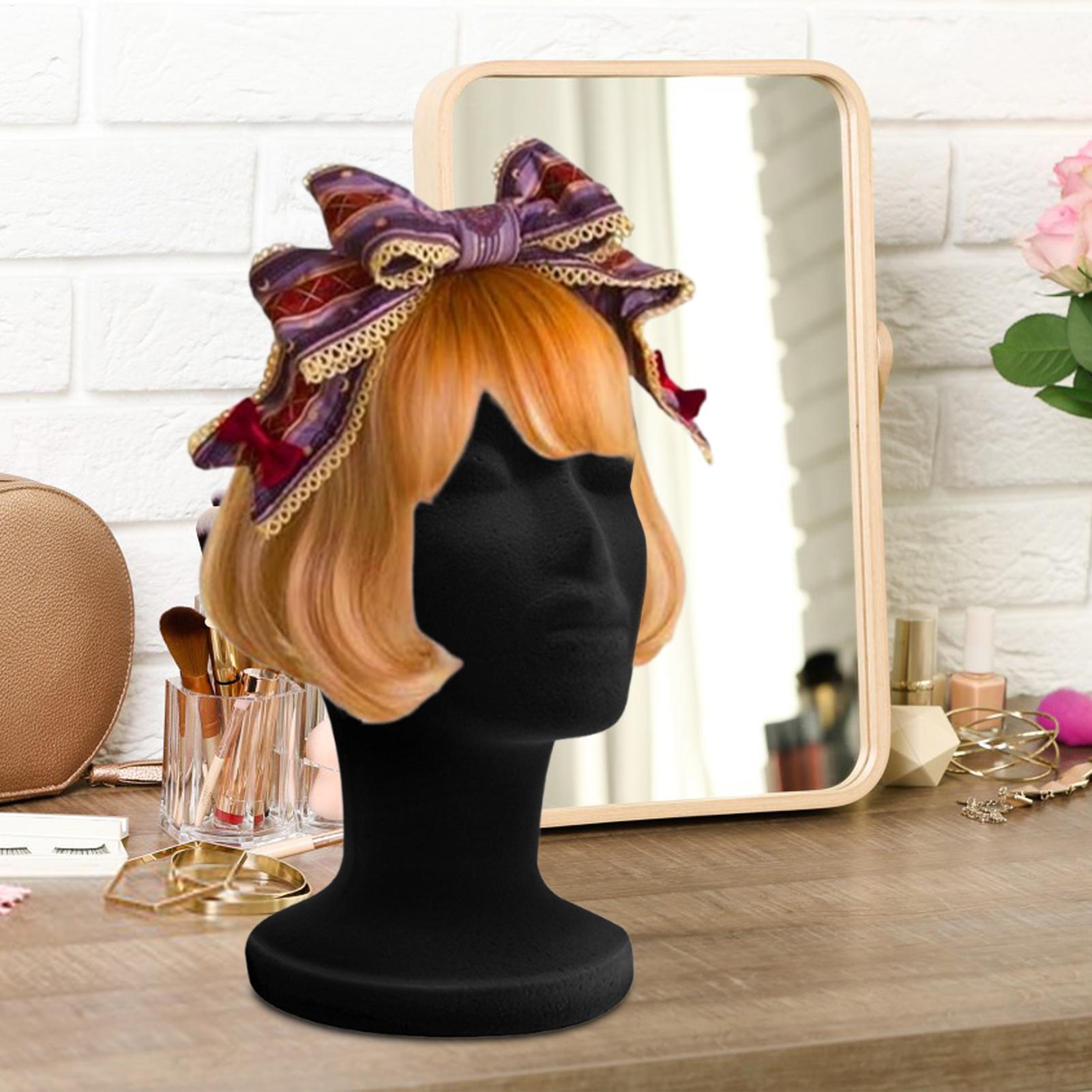 블랙 마네킹 헤드 폼 벨벳 마네킹 헤드 가발 디스플레이 - Cosplay Prop Foam 리뷰 및 가격